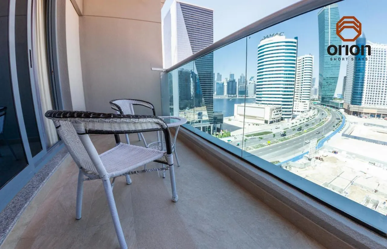 9Th Floor Stylish Studio With Balcony With A View, Smoking On Balcony, Running Track, Pool, Male - Female Gym, Sauna And Steam Room, Free Indoor Parking, Tv With Streaming, Fully Furnished Apartment In Business Bay, Near Downtown Dubaj